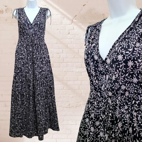 XiRENA Floral Print Sleeveless Cotton Maxi Dress Size XS - Picture 1 of 5